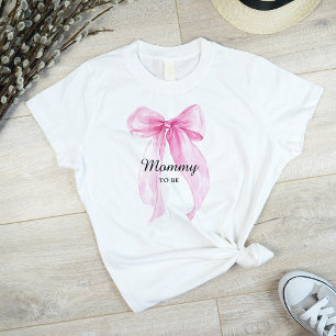 Roze Strikband Lint Moeder Wordt T-shirt