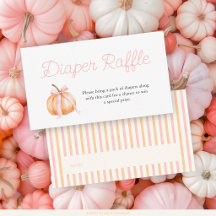 Roze Strikdas Pompoen Luier Raffle Baby Shower