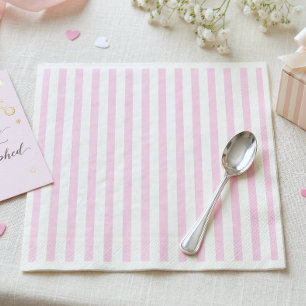 Roze Strikelint Meisje Baby Shower Servet