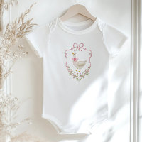 Roze strikende Gans Crest babymeisje shower