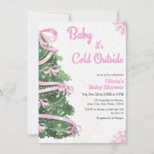 Roze Strikje Baby het is Koud Buiten Winter Baby S