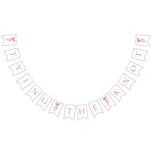 Roze strikje dat de knoop doorhakt Bruidsfeest Vlaggetjes