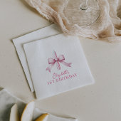 Roze strikje meisjes willen gewoon een 1e verjaard servet