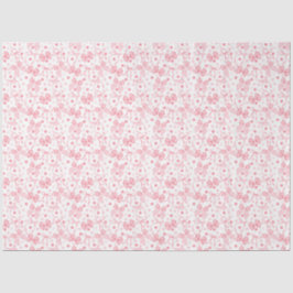 Roze strikjes en donkerroze stippen tissuepapier