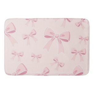 Roze Strikjes Schattig Flirterig Cottage Stijl Badmat