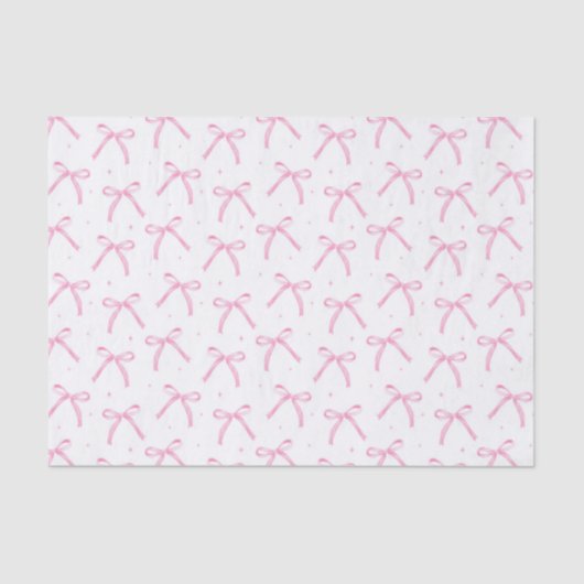 Roze Strikjes Tissuepapier (Voorkant)