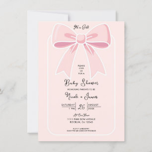 Roze Strikken Cute Coquette Cottage Chic Baby Show Kaart