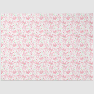 Roze strikken met roze en groene stippen tissuepapier