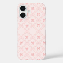 Roze Strikpatroon iPhone 16 Hoesje