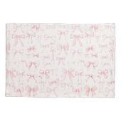 roze strikpatroon kussensloop (Achterkant)