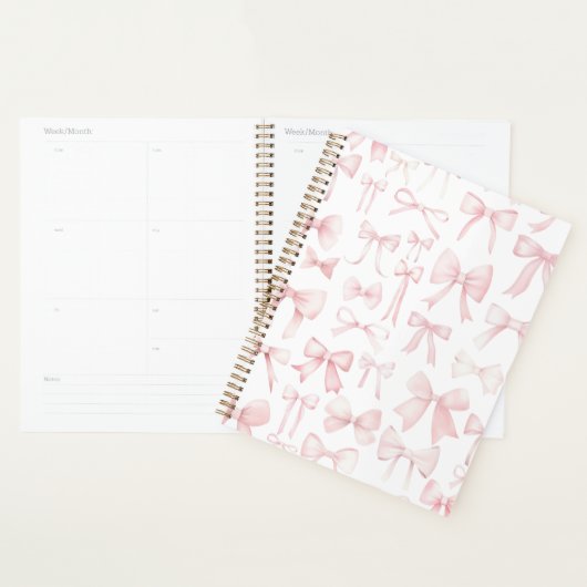 roze strikpatroon planner (Display)