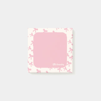 Roze Strikplannen met Lintje Memo's Post-it® Notes
