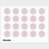 Roze Strikte Coquette Verjaardag Ronde Sticker (Vel)