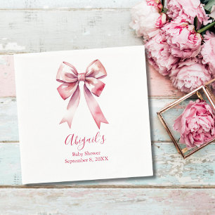 Roze Strikte Meisje Baby Shower Servet