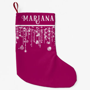 Roze String Lichten Kleine Kerst Kous Kerstsok
