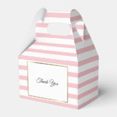  roze Stripe Gold First Heilige Communie Bedankdoosjes (Achterkant)
