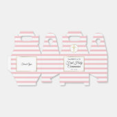  roze Stripe Gold First Heilige Communie Bedankdoosjes (Uitgevouwen)