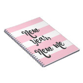  Roze Stripe Journal Nieuwjaar Notitieboek (Rechterzijde)