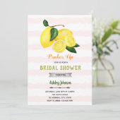 Roze stripe limonade thema kaart (Staand voorkant)