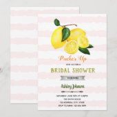 Roze stripe limonade thema kaart (Voorkant / Achterkant)