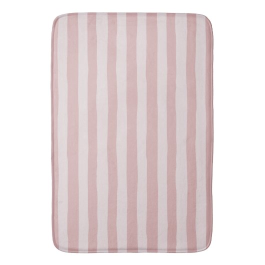 Roze Stripe Patroon Twee prachtige schaduwen van r Badmat (Voorkant Verticaal)