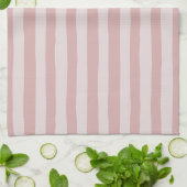Roze Stripe Patroon Twee prachtige schaduwen van r Theedoek (Gevouwen)