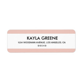 Roze stripe Return Address Labels