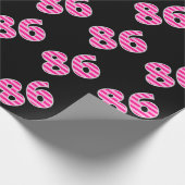 Roze Stripes 86 Event # (Birthday, Jubileum) Cadeaupapier (Hoek)