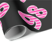Roze Stripes 98 Event # (Birthday, Jubileum) Cadeaupapier (Rol Hoek)