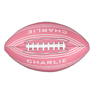 Roze stripes aangepast monogram football