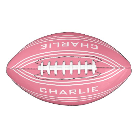 Roze stripes aangepast monogram football (Voorkant)