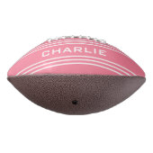 Roze stripes aangepast monogram football (Gedraaid 270)