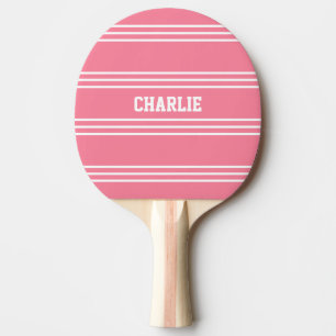 Roze stripes aangepast monogram peddel tafeltennisbatje