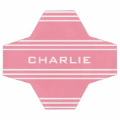 Roze stripes aangepast voetbal monogram (Enkel)