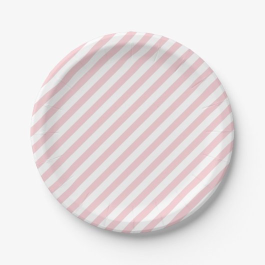 Roze stripes Bord papier (Voorkant)