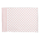Roze stripes en Polka Dots Pillow Hoesje Kussensloop (Voorkant)
