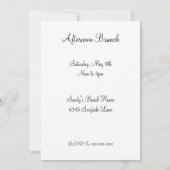 Roze stripes op witte aangepaste uitnodigingen (Achterkant)