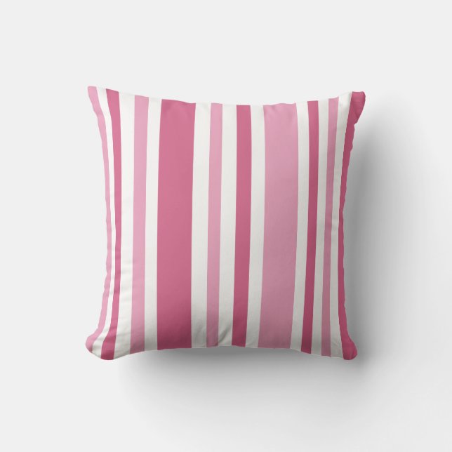 Roze stripesPatroon Kussen (Voorkant)
