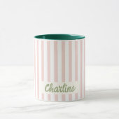 Roze stripper Retro Gepersonaliseerd naam Mok (Midden)