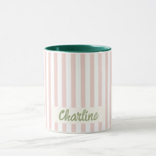 Roze stripper Retro Gepersonaliseerd naam Mok