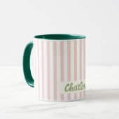 Roze stripper Retro Gepersonaliseerd naam Mok (Voorkant links)