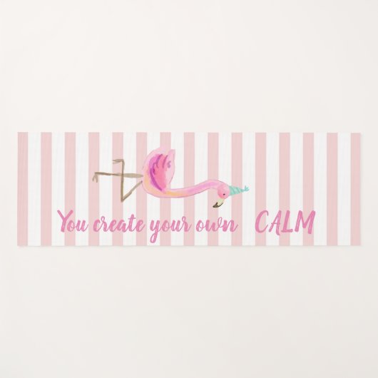 Roze strips die je Creëer je eigen kalm Yogamat (Voorkant (horizontaal))