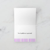 Roze striptekening - Hartelijk dank - kaart (Binnen)