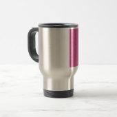 Roze stroken reisbeker (Voorkant links)