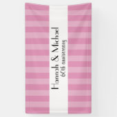 Roze stroken, strips, lijnen, Jubileum Spandoek (Verticaal)