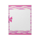Roze strook met roze Zebrastripes Notitieblok (Gedraaid)