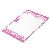 Roze strook met roze Zebrastripes Notitieblok (Schuin)