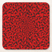 Roze strooktextuurpatroon. vierkante kartonnen onderzetter (Voorkant)