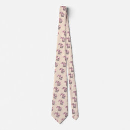 Roze Stropdas met Paisley Fractal Art Design