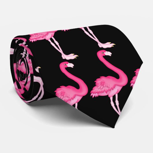 Roze stropdas van Flamingo (Opgerold)